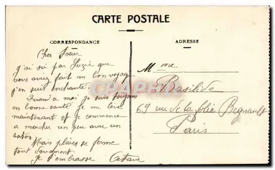 Bordeaux — Monument Gambetta — uitgever Prigues-Hotias-Tulac, serie-nummer niet zichtbaar — Achterkant