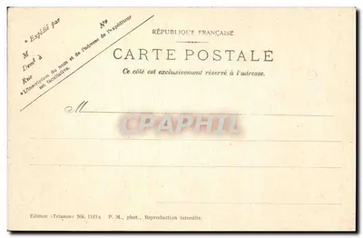 Ruinas del castillo fuerte de Montlhéry — Edición Trianon N° 1183a — Reverso