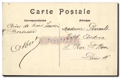 Bordeaux - A esplanada dos Quinconces e o Monumento dos Girondins — PP. n°41 — Verso