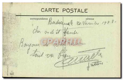 Bordeaux — Place de la Comédie — Les Allées de Tourny — wydawca BLOCH FRÈRES - nr 329 — Rewers