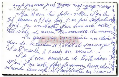 Lyon — Souvenir de Lyon — Éditeur : TROLLIE et FILS (n° 107) — Verso
