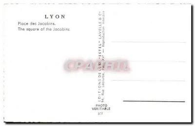 Lyon — Place des Jacobins — Wydawnictwo 'Estel' n°537 — Rewers
