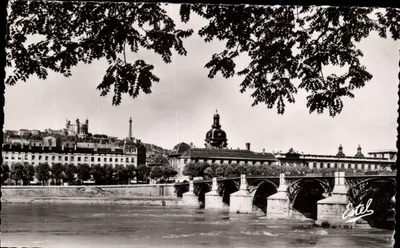Lyon — Ponte da Guillotière e o grande Hôtel-Dieu — Estel, n°548
