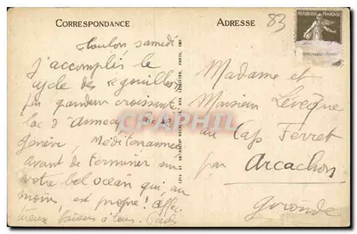 Env. de Mourillon — Bords de la Mer — LL — Verso