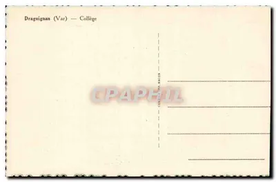 Draguignan (Var) — Szkoła — Wydawca C. Magon — Rewers