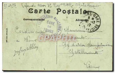 Tours (Indre-et-Loire) — Most Bonaparte i Loira — A.P. — Rewers