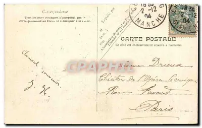 Cherbourg — Teatr i Fontaine Monchel — V. P. Paris Nr 56 — Rewers