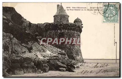 Mont-Saint-Michel — La Tour Gabriel ou du Moulin (XVIIe siècle) — Côte d’Emeraude, éditeur inconnu, n° 3079