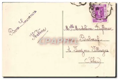 LAMOTTE-BEUVRON (L.-et-Ch.) — Place de la Gare — Combier Imp. Macon — Verso