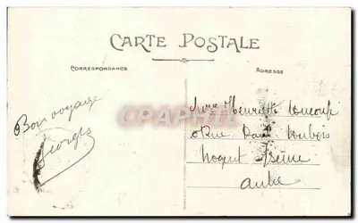Widok z lotu nad Nantes — widok portu i centrum miasta — wydawca R. Chapeau, nr 13 — Rewers