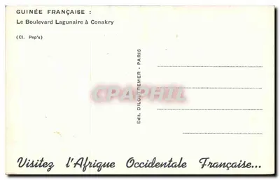 Guinéia Francesa : O Boulevard Lagunaire em Conakry — (Cl. Pep's) — Verso