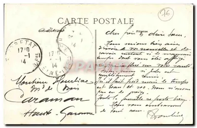 ÉTRETAT — Vista tomada desde el Fuerte Fréfosse — Editor desconocido, n° 314 — Reverso