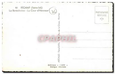 Fécamp (Seine-Inf.) — Die Cour d'Honneur — Editions Caby — Rückseite