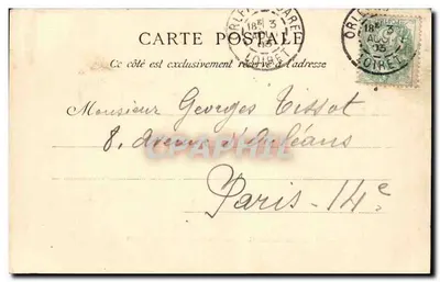 Orléans — Margens do Loiret — O Restaurante de Paul Foret — editor L. Crédans, n°43 — Verso