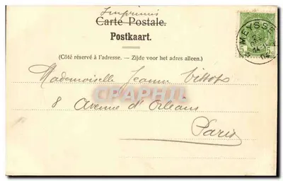 Meysse — Zamek — Nels, Bruksela, seria 11 nr 596 — Rewers