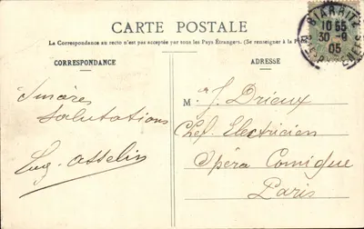 Biarritz — Katedra św. Eugenii i Semafory — Wyd. Pacault, Biarritz, nr 71 — Rewers