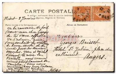 Niort - Widok panoramiczny — Zbiór Clouzot, nr 21 — Rewers