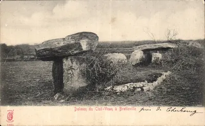 Dolmen do Cist-Vean em Bretteville perto de Cherbourg — editor Paris NE, n° 33271