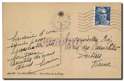 Sous-Bois de la Plage — La Rochelle — editore La Rochelle — Verso