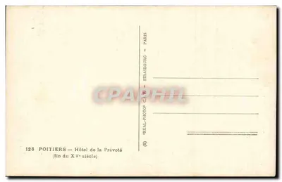 Poitiers — Hotel Prévoté — koniec XV wieku — Rewers