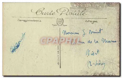 Caen — As margens do Orne — A Cour Caffarelli — Edição Mirault, n°97 — Verso