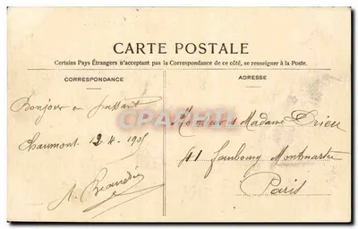 Chaumont — Widok z tyłu ulicy Palais — Ferrière, Chaumont — Rewers