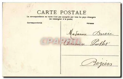 NARBONNE - O Hotel de Ville — editor Képhilot, série 1 — Verso