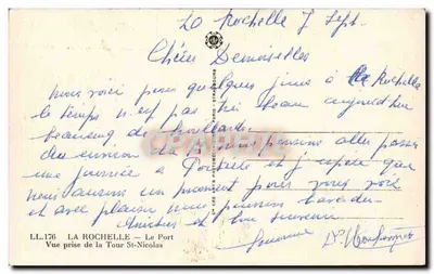 La Rochelle — Il Porto — Vista presa dalla Torre Saint-Nicolas — LL.176 — Cie des Arts Photographiques Paris - Strasbourg — Verso