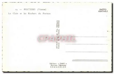 Le Clain y los Rochers del Porteau — Poitiers (Vienne) — Ediciones Gaby — Reverso