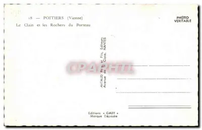 Le Clain e os Rochos do Porteau — Poitiers (Vienne) — Edições Gaby — Verso