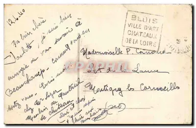 Zamek Grotteaux-Huisseau — Zbudowany przez Guillaume Ribier w 1620 roku — (L.-et-Ch.) — Rewers