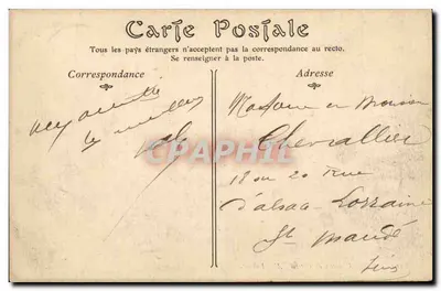 Zamek w GUÉPÉAN (Loir-et-Cher) — widok zamku z klinowatymi wieżami — wydawca N.P. Piat, nr 374 — Rewers