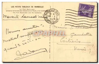 Marseille — Fort Saint-Jean i Katedra — Mong — Rewers
