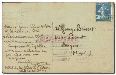 Paryż, Les Invalides — widok z dachu — wydawca z Angers, numer serii nieczytelny — Rewers