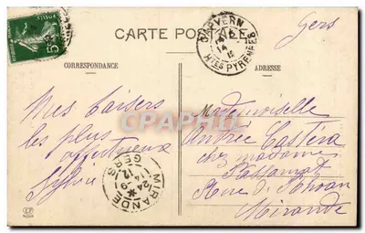 Pyrénées (Gers) — Dziadek i Małżonkowie — fototyp Laboucha bracia, Toulouse — Rewers