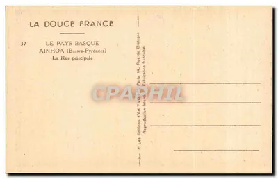 Ainhua — Via principale — Les Éditions d'Art Yvon, Parigi — Verso