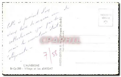 Aydat — Villaggio e lago — Edizione G. d'O. — Verso
