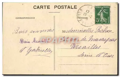 PAU - Widok z brzegów Gave — Librairie Ribaut, 6 rue St-Louis, Pau — Rewers