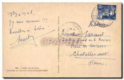 Ispoure e Saint-Jean-Pied-de-Port — Valle della Nive — Edizioni Laououche Frères — Verso