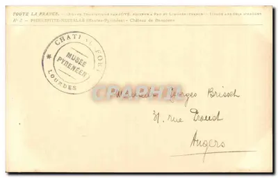 Zamek w Beaucens — Ruiny — Wydawca Jové, Pau (Francja) - N°3 — Rewers