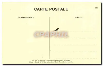 Os Transportes em PARIS — Estação de Ônibus, praça Saint-Germain-des-Prés — ND Fot. n° 4003 — Verso