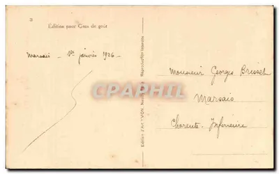 Charente - Inférieure — Widok skał i morza — Wydawnictwo J'Art YVON — Rewers