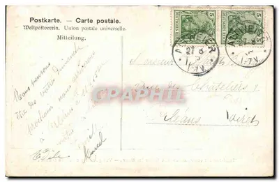 Stara pocztówka Ogólny widok z Altweier Widok ogólny z Aubure — Rewers