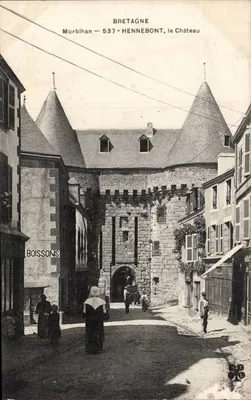 Hennebont, o Castelo — Bretanha — editor Boissons, n° 537