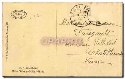 Mont Sainte-Odile — widok panoramiczny — Felix Loib, St. Odilienberg — Rewers