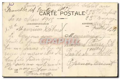 Le Rouscollos — Fontanna z statuą — wydawca Le Rouscollos — Rewers
