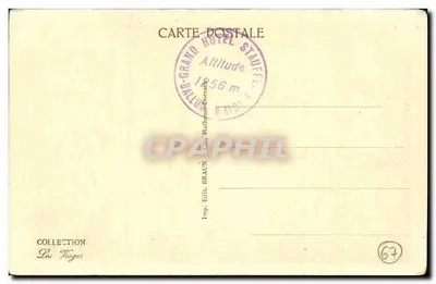 Ballon d'Alsace — O Salto da Truta — editor Imp. Braun, n° 688 — Verso