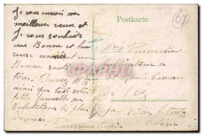 Strasbourg — vue générale avec le château Rohan — éditeur E. Schlosser — Verso