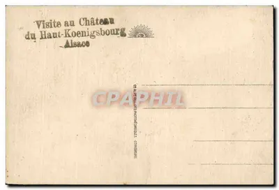Haut-Kœnigsbourg (altitude 757 m.) — Vista geral — CAP. 43 — Verso