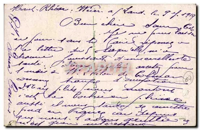 Colmar i. E. — Ogólny widok z widokiem na Vosgi — wydawca nieznany, numer seryjny nie widoczny — Rewers